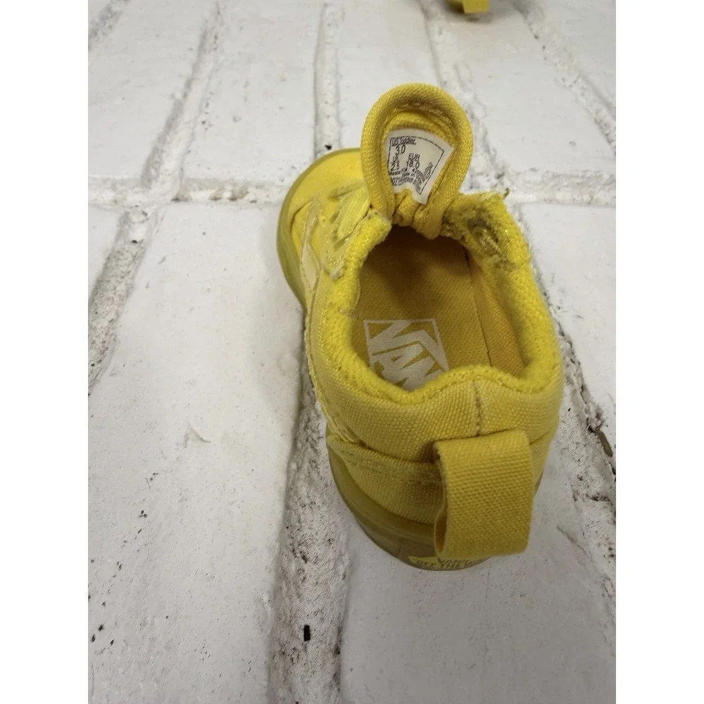 Vans Old Skool Elas Baby Shoes Size 3 TD Translucent Yellow Sneakers w Box